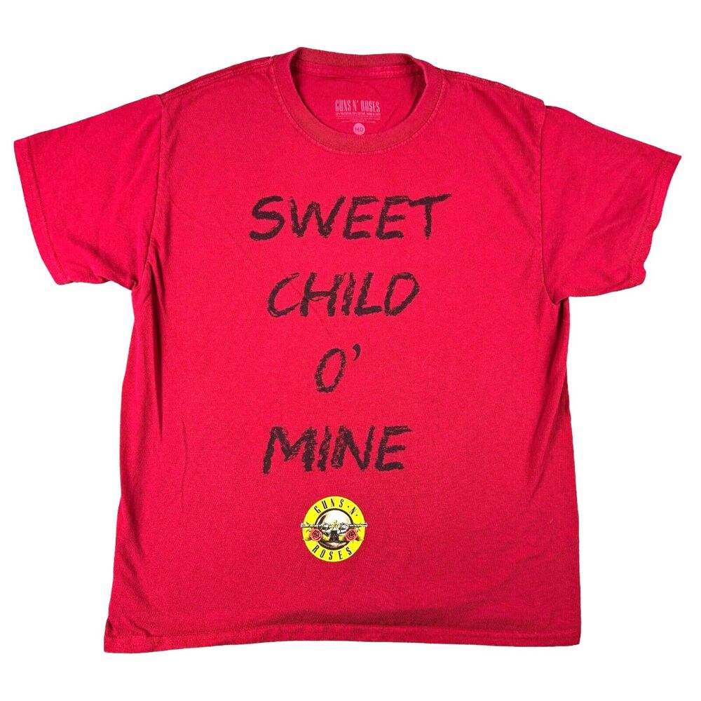 Guns N' Roses Shirt Women's Medium Red Sweet Child O' Mine Short Sleeve Top Band